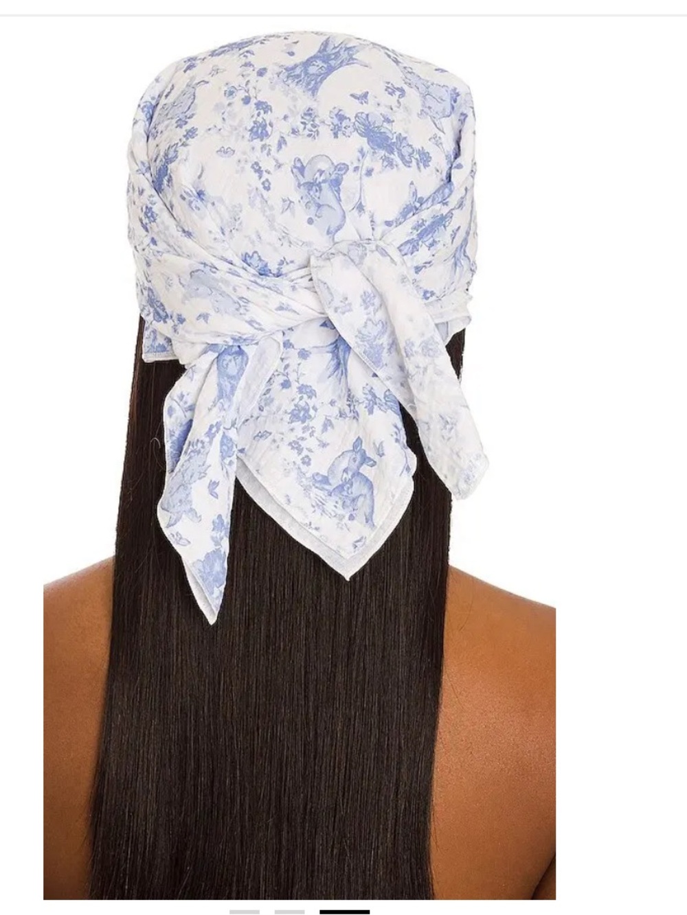 💙 Frankie's Bikinis Gigi Hadid Fawn Heidi Cotton Gauze Bandana Head Scarf Sarong - Picture 3 of 16
